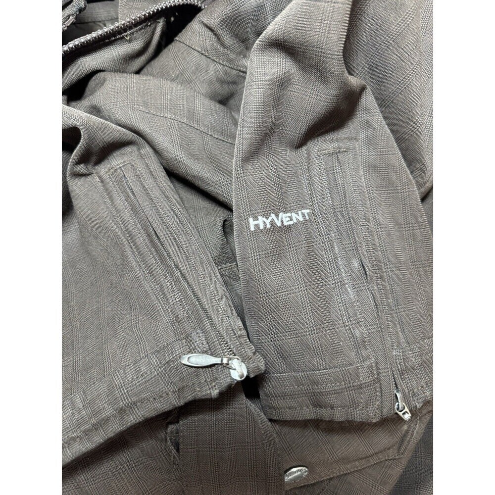 Women"The North Face" brown zipper/snaps hooded coat SIZE MEDIUM - Picture 15 of 16